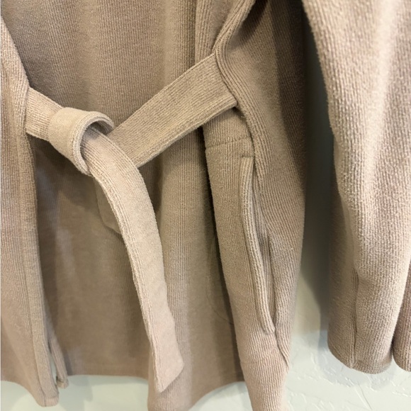 Women's Tan Cardigan Sweater - Picture 3 of 9